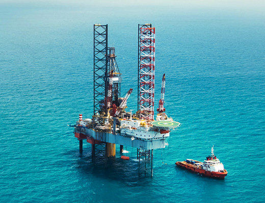Offshore oil and gas drilling platform in India